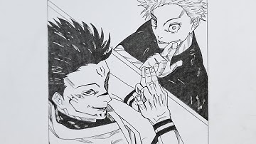 How to draw Gojo vs Sukuna Domain Expansion | step by step | Jujutsu Kaisen