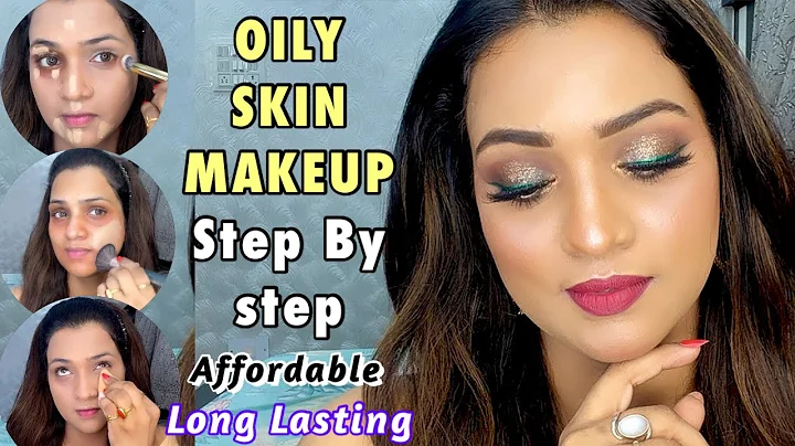Long lasting Oily Skin Makeup, Step by Step Affordable Makeup for Beginners, #trending #summermakeup