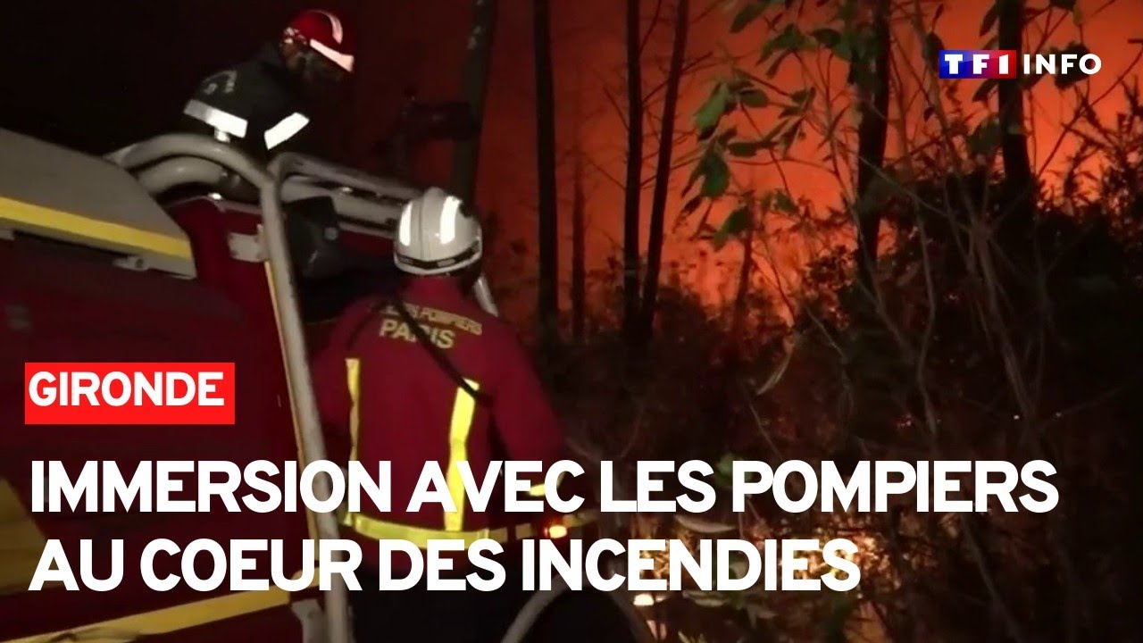 Gironde : une nuit au cœur du brasier avec les pompiers