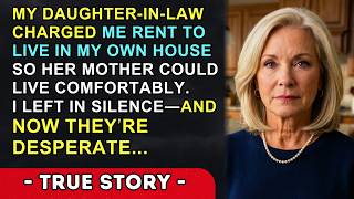 My Daughter-In-Law Charged Me Rent To Fund Her Mother, So I Vanished Quietly And They...
