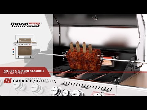 Royal Gourmet® GA5403B/C/R 5-Burner Gas Grill with Rotisserie Kit