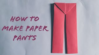 How to Make Paper Pants | Easy Origami Crafts | The Best Crafts