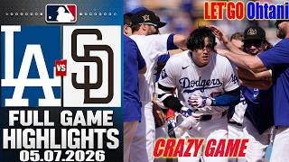 Los Angeles Dodgers Vs. San Diego Padres | July.05.2026  FULL GAME Highlights | MLB Season 2026