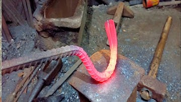 How To Make A Crow Bar Easily From A Broken Steel Bar