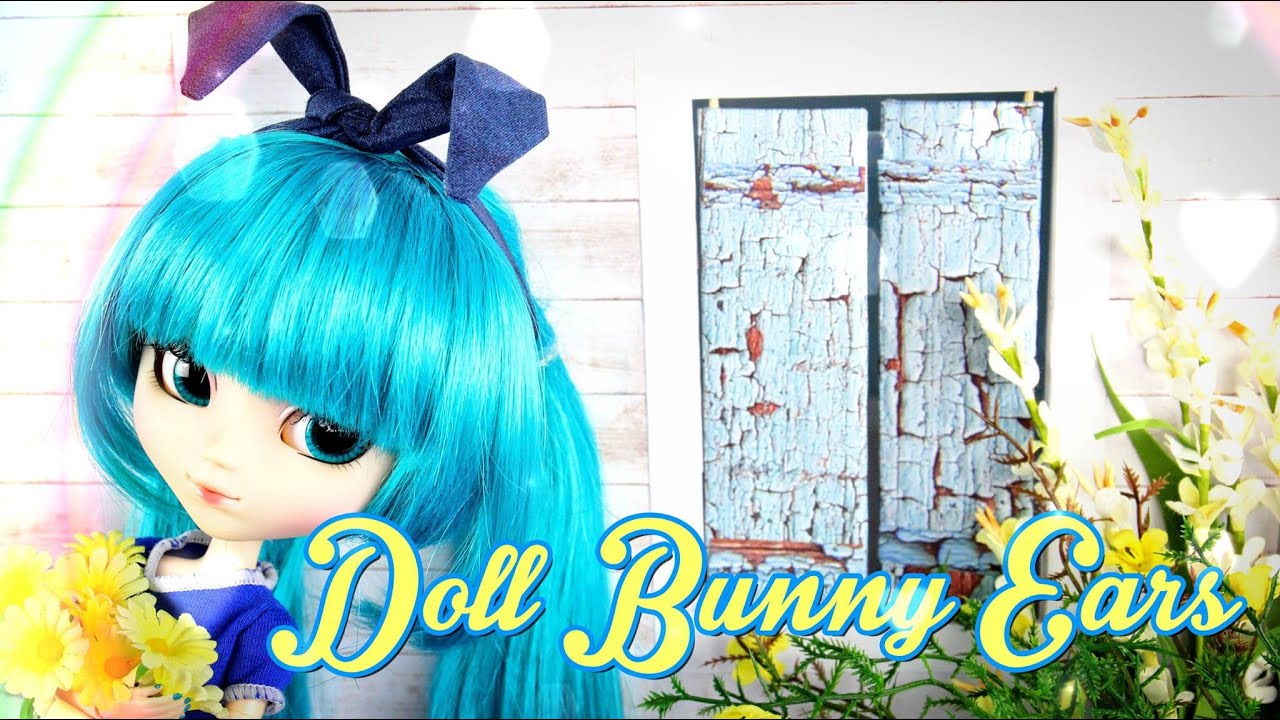 DIY - How to Make: Doll Bunny Ears and Scarf - Handmade - Doll ...