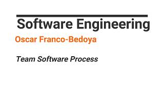 Team Software Process 1/4