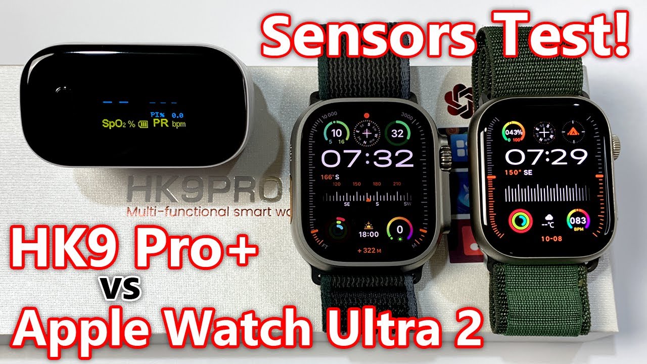 HK9 Pro Plus SmartWatch vs Original Apple Watch Ultra 2 - SENSORS TEST!  (watchOS 10, 2GB Storage) 