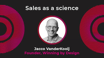 Sales as a science with Jacco vanderKooij, Winning by Design [live from SaaStock 2019]