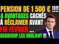 ⏳ Pension de 1 500 € : 4 avantages cachés à réclamer avant fin février... Beaucoup les oublient !!!