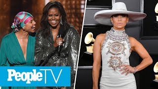 Michelle Obama, Alicia Keys \& More Kick Off Grammys, J.Lo Defends Motown Tribute | PeopleTV