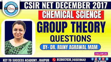 CSIR NET June 2017 | Chemical Science | Group Theory Question | Key to Success Academy, Raipur |