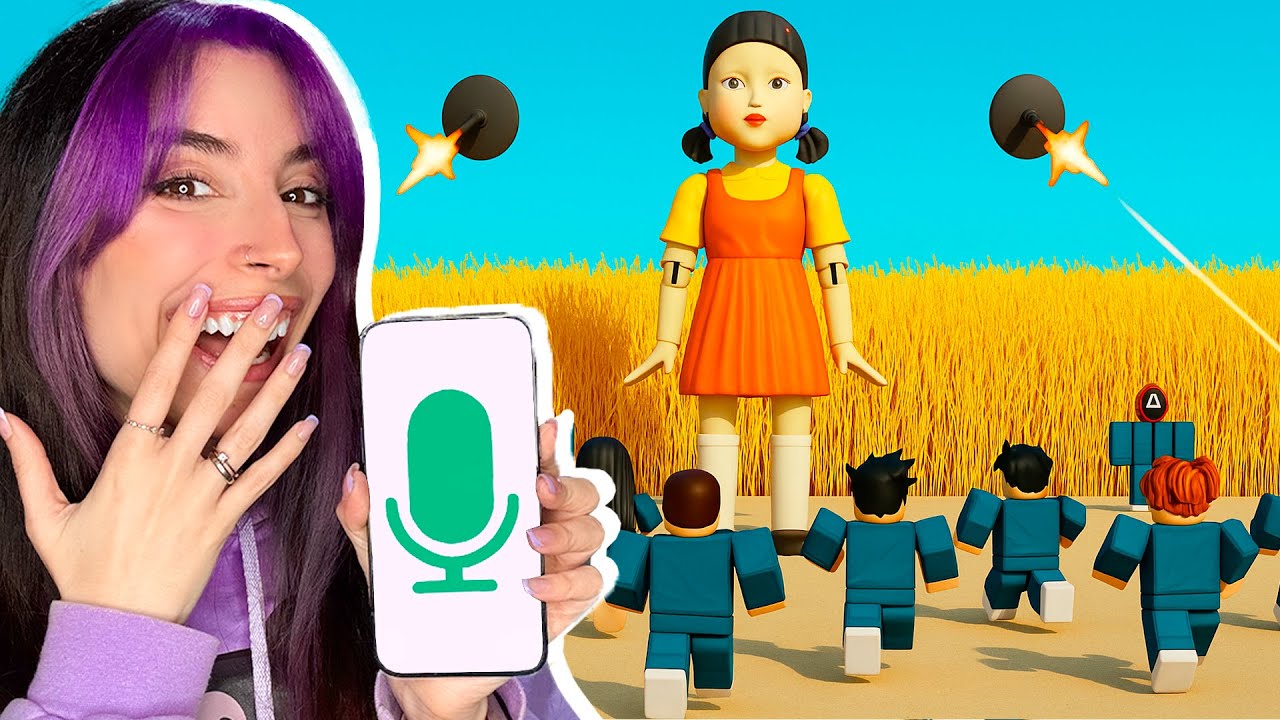 TROLLEAMOS CON CHAT DE VOZ EN EL JUEGO DEL CALAMAR 😆 ROBLOX