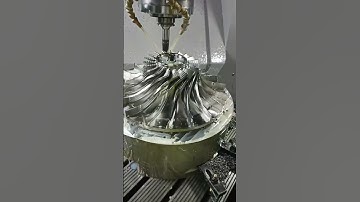 Compressor impeller 5-axis machining #5axismachining #cnc #turbocharger #turbomachinery #cncmill