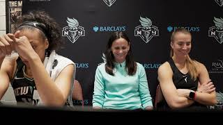 NY Liberty vs Conn Sun 5/9/24 Post Game with Sabrina, Betnijah & Coach Sandy Brondello | NYLFTV