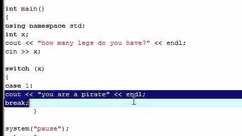 C++   Tutorial - 21 - Switch Statement.avi