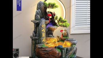 MẪU TIỂU CẢNH THÁC NƯỚC HÒN NON BỘ MINI ĐỂ BÀN MANG LẠI MAY MẮN, TÀI LỘC