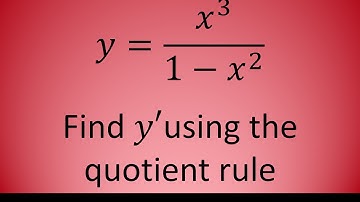 The Quotient Rule - Example 1