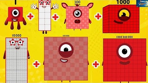 NUMBERBLOCKS ADDING UP TO 10 GIANT NUMBERS |ADDITION OF BIG NUMBERS| MATH @kidslearningvideos29