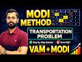 MODI Method in Transportation Problem | u-v Method | MODI Method (u-v Method) | Operations Research