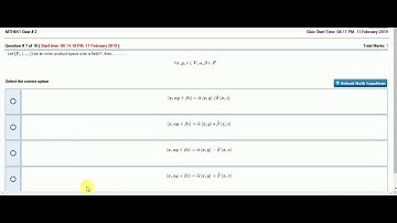 MTH 641 Quiz#2 Video#4