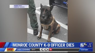 Monroe Co. Sheriff's Office mourns loss of K9 officer