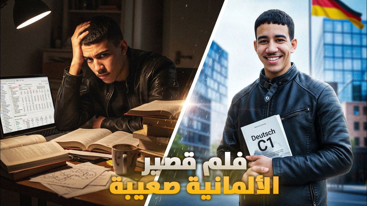 فيلم قصير : اللغة الألمانية ساهلة🤫 | يلا عرفتي كفاش تعلمها 🇩🇪✨