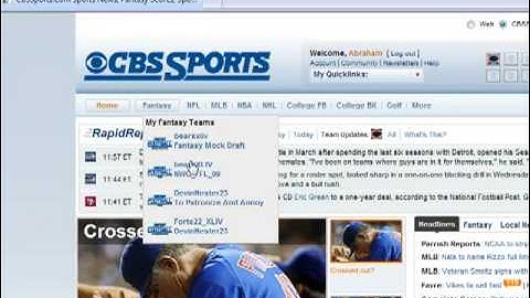 Fantasy Football Draft Analyzer - CBS Login