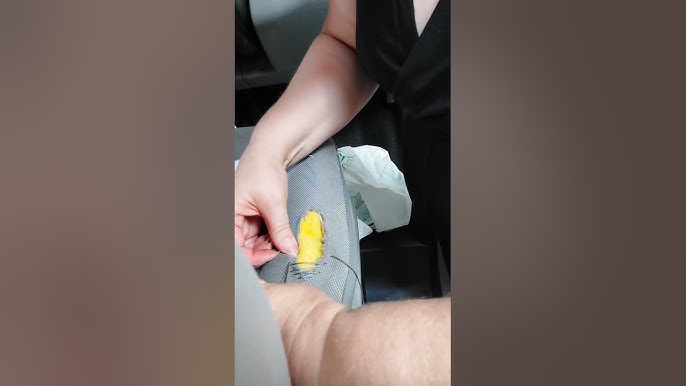 DIY repair fabric car seat cigarette burn hole within 10 minutes and less  than 10 bucks 