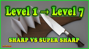 Sharp vs Ultra Sharp! 🔪 7 Knife Sharpness Levels Put to the Test