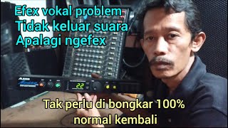 Alesis vocal effect can't produce effect sound