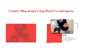 how to make creative blog design using #Html, #Css And #Jquery