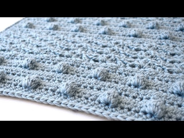 How to crochet a bobble and shell stitch blanket - The Padstow Blanket