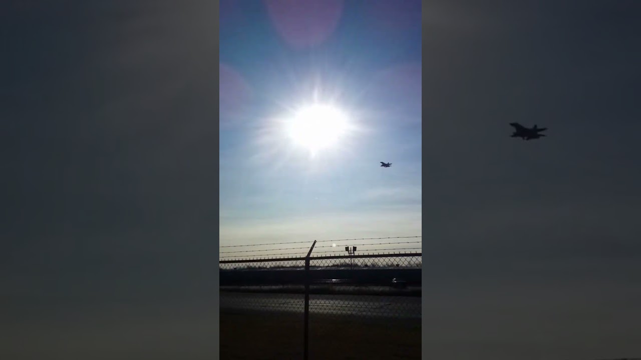 double military jet landing at Tulsa
