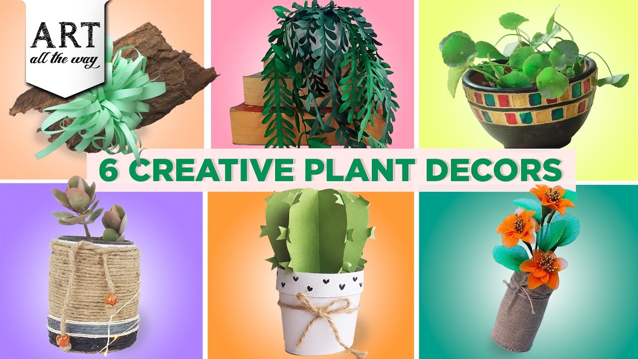 6 Creative Plant Decors Home Decor Easy Paper Plants DIY