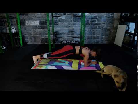 Plank + Banded Toe Taps