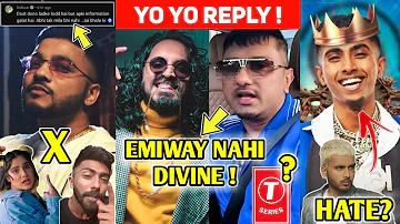 YO YO HONEY SINGH REPLY ON DIVINE, EMIWAY, T-SERIES | RAFTAAR REPLY & COLLAB | MC INSANE ON MC STAN