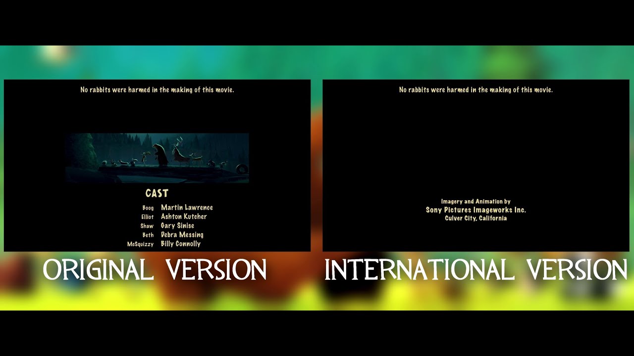Open Season (2006) Original VS International Version Comparison - End Credits