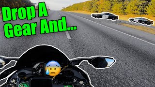 Cops RAID Motorcycle Street Racing Event | Ninja H2, Hyabusa, S1000rr, ZX10r, RSV4, Panigale V4, R1M