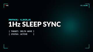 Heavy Rain & 1Hz Cyan Pulse (60 BPM) for Deep Sleep & ADHD Focus | Protocol: H_RAIN_01