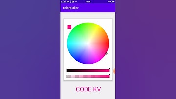 How to Create ColorPicker in Android Studio | ColorPicker| Codekv| Kushvyas