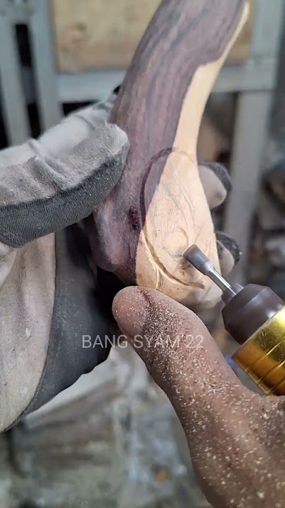 Cara membuat ukiran gagang golok memakai mesin mini die grinder mollar