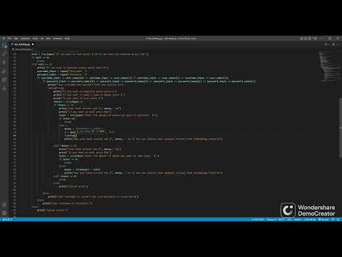 Part 2 | Online banking system using python with payment receipt. | Source code in description|