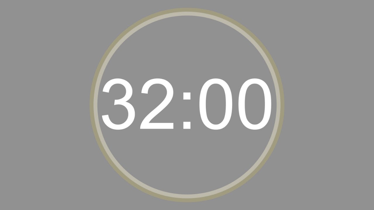 32 MINUTE - 4K - COUNTDOWN IN REVERSE - 1920 SECOND TIMER - - YouTube