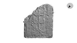 Dynamic lighting of 3D model of decorated grave slab, Glendalough, Ireland