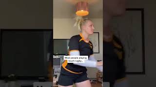 Rugby Players Playing Touch Rugby