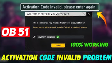 ACTIVATION CODE INVALID PROBLEM IN ADVANCE SERVER✅ | ADVANCE SERVER ACTIVATION CODE INVALID|