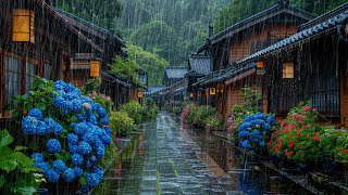 Enjoy the tranquility of rain In japanese garden,  Rain Viber ASMR - Rain no commercials