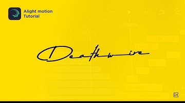 How to make a cool signature logo animation on Android | Alight motion tutorial | Deathwire