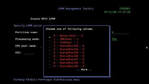 Demo with creating NPIV or vSCSI LPAR