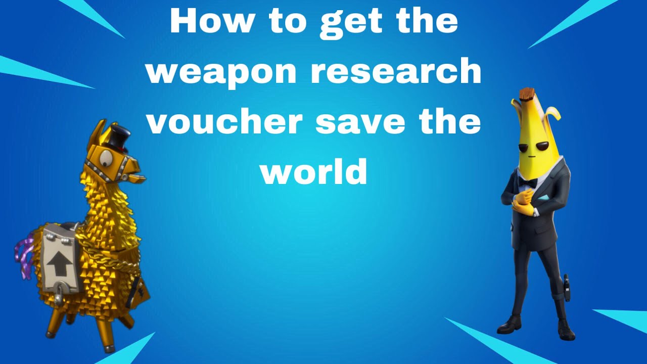 how to get a weapon research voucher in stw